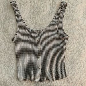 Black and white striped tank top
